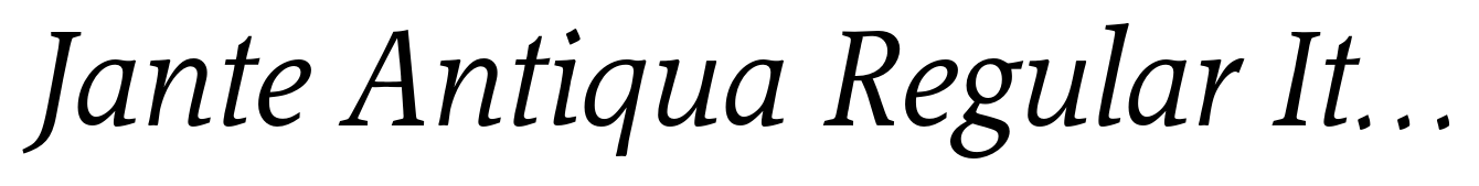 Jante Antiqua Regular Italic